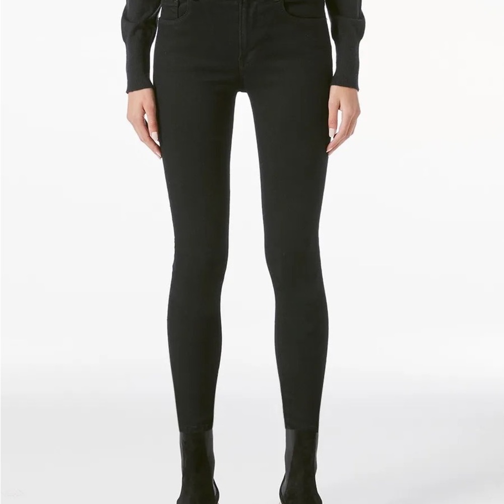 Frame Le One Skinny in Larsen, Jet Black